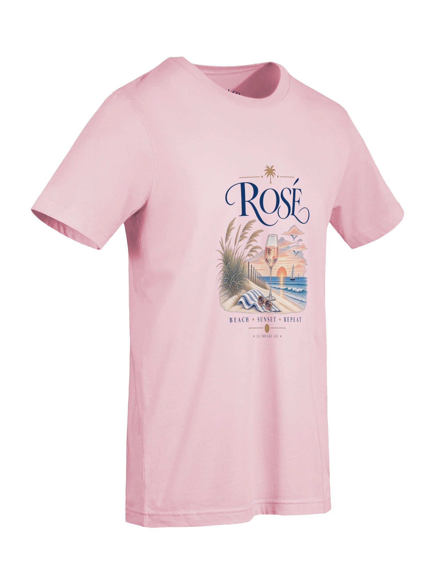 Rosé Beach Sunset Repeat - Unisex Resort Tee product image (37)