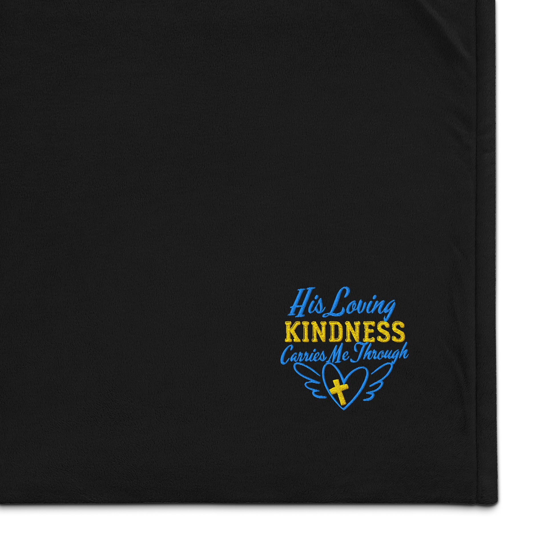 His Loving Kindness Comfort Embroidered Sherpa Blanket product image (1)