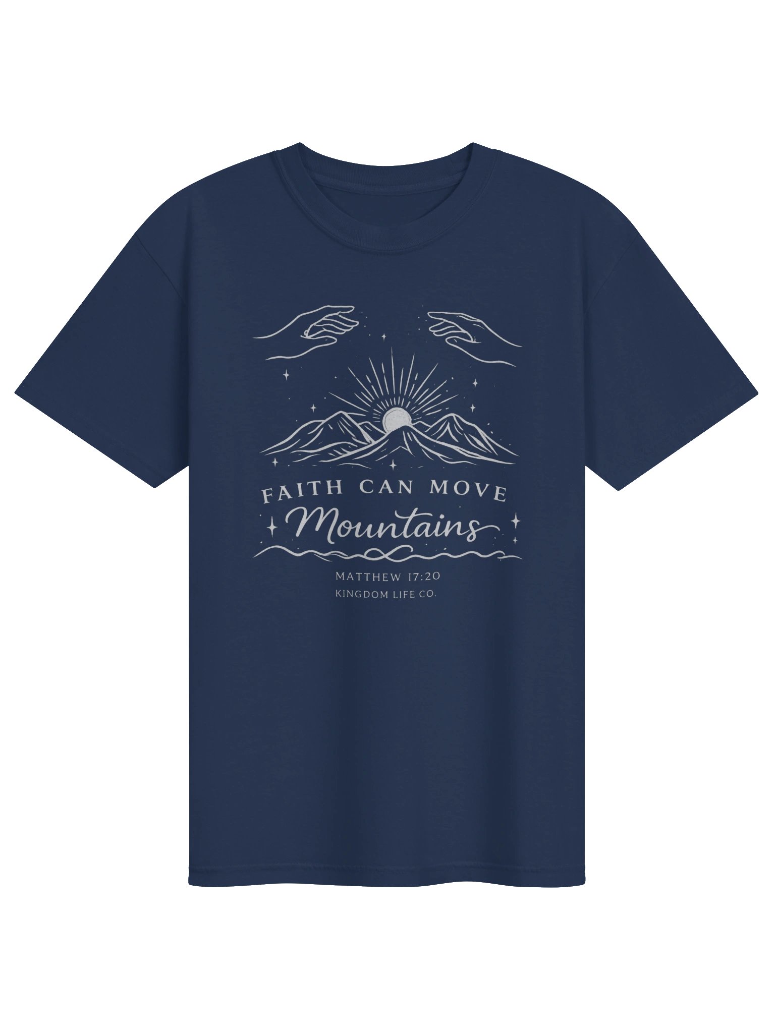 Faith Can Move Mountains Christian T-Shirt, Matthew 17:20 Bible Verse Graphic Tee, Inspirational Faith Apparel, Boho Christian Gift - Kingdom Life Co. product image (2)