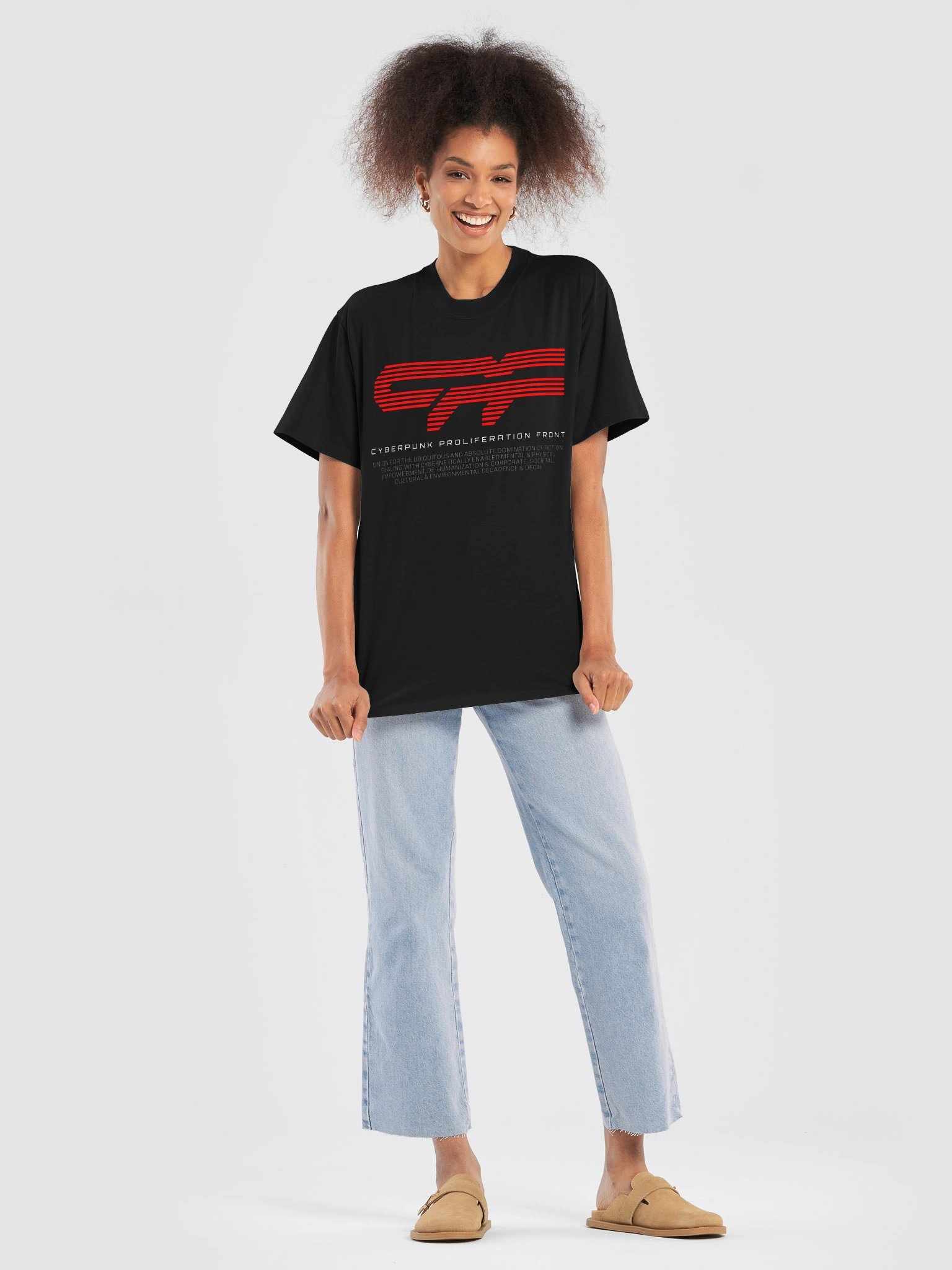 Cyberpunk Proliferation Front Tee - AS Colour Premium Oversized Faded T-Shirt product image (7)
