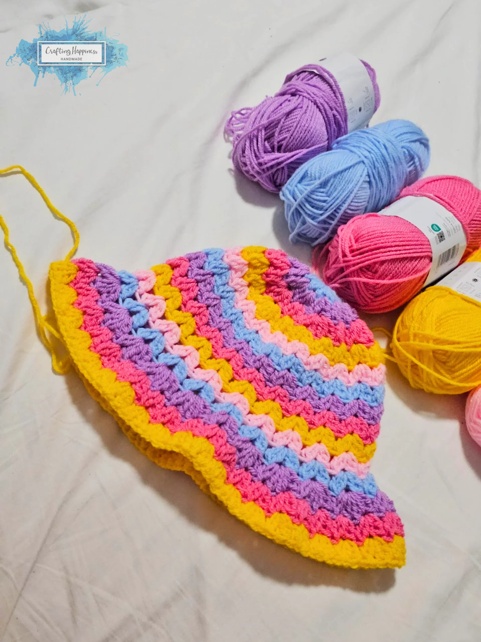 Y2K Bucket Hat Crochet Pattern | No Sew Customizable Fit | Beginner Friendly, Crochet Accessory, Pdf product image (5)