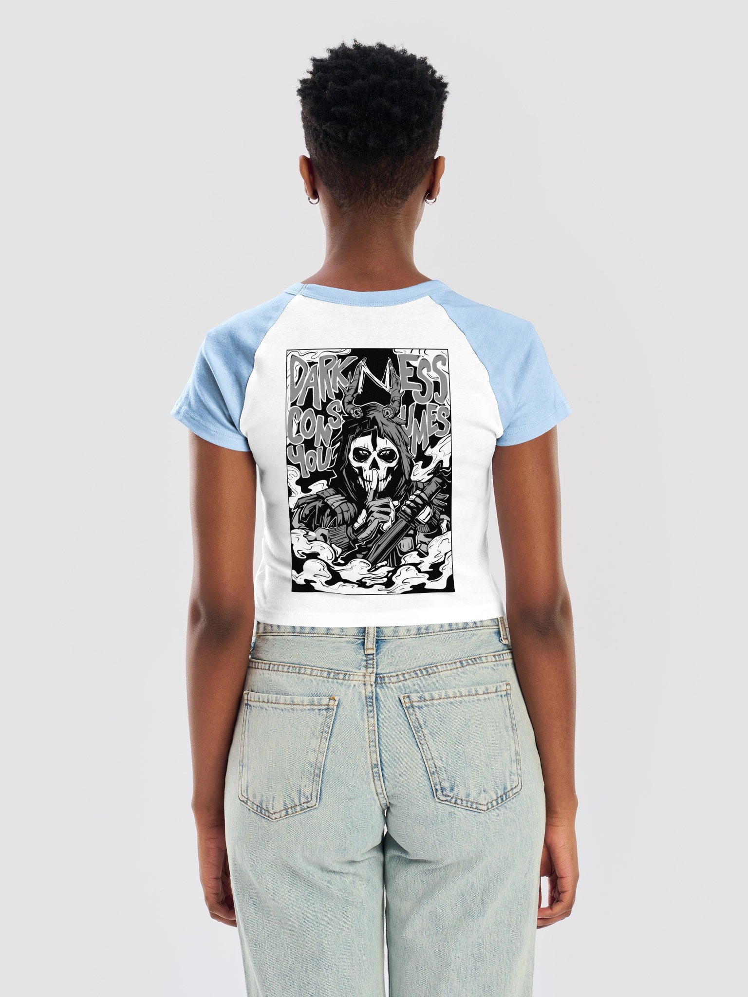 Darkness Raglan Baby Tee product image (4)