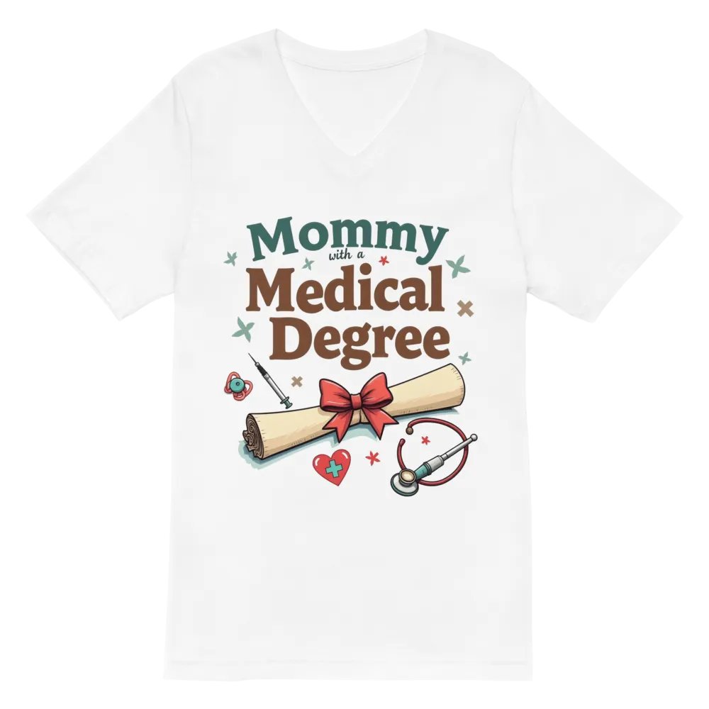 Mommy with a Medical Degree V-Neck Tee product image (6)