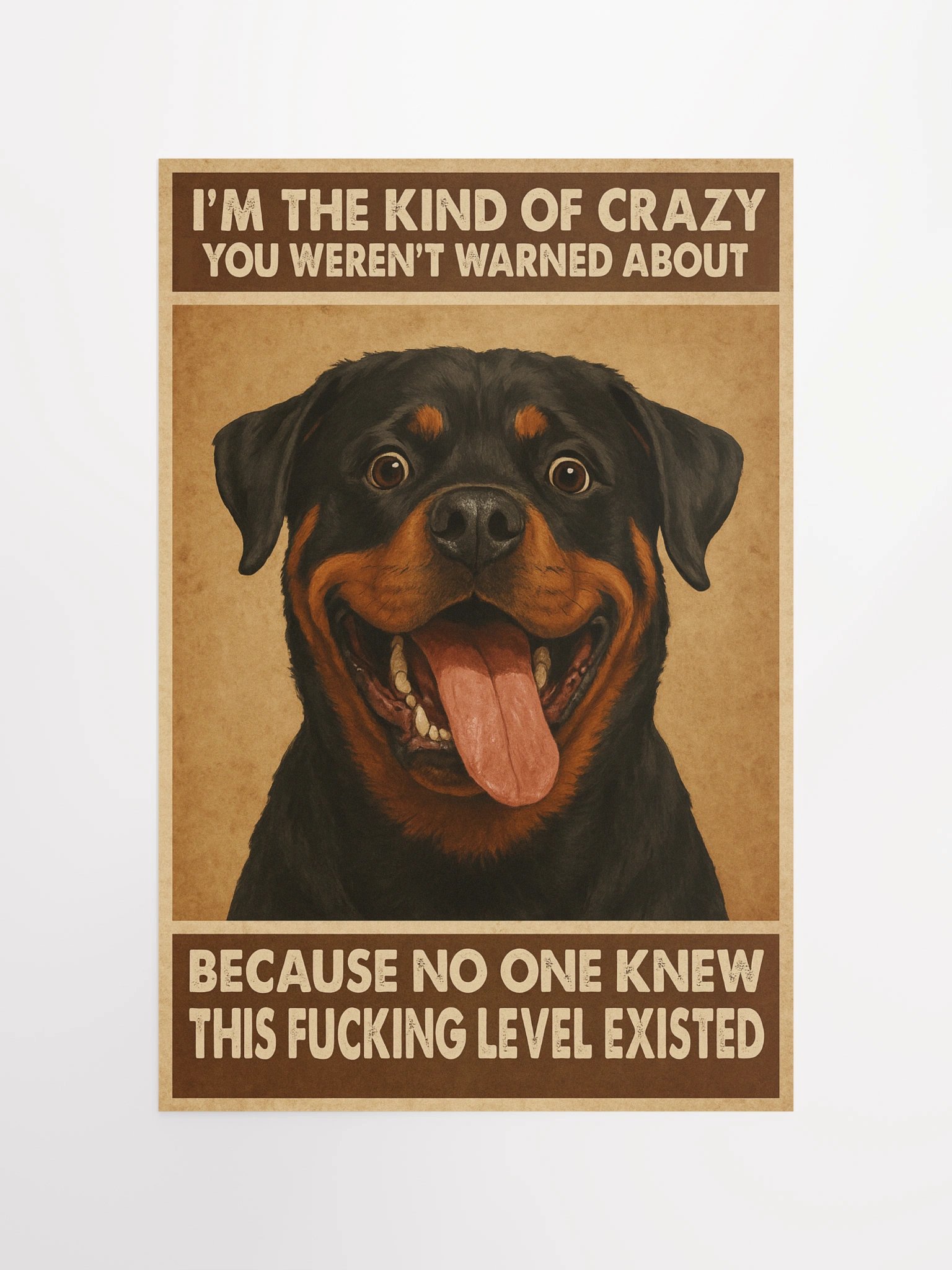 Crazy Rottweiler Poster product image (11)