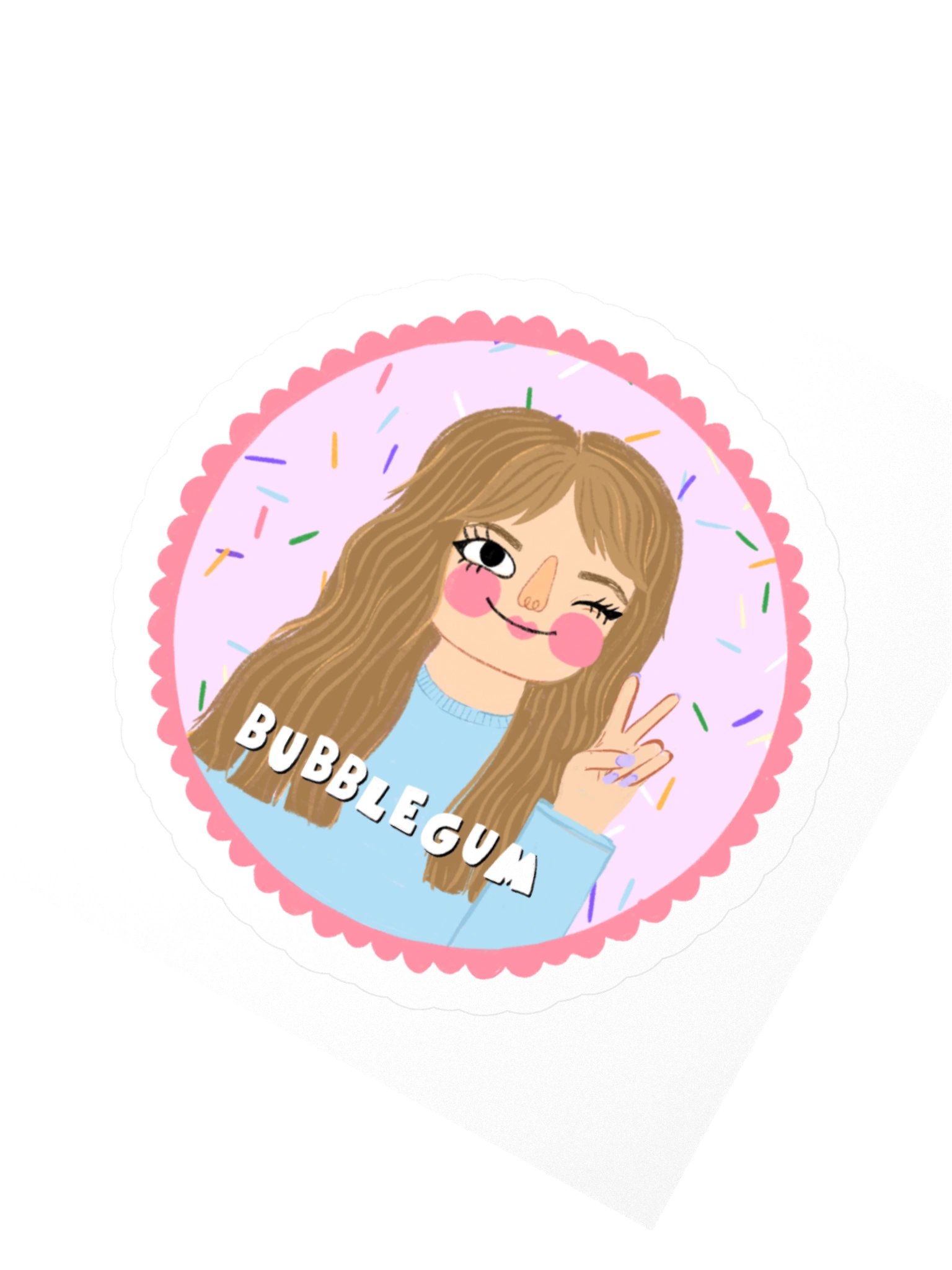 Bubblegum Peace Sticker product image (3)