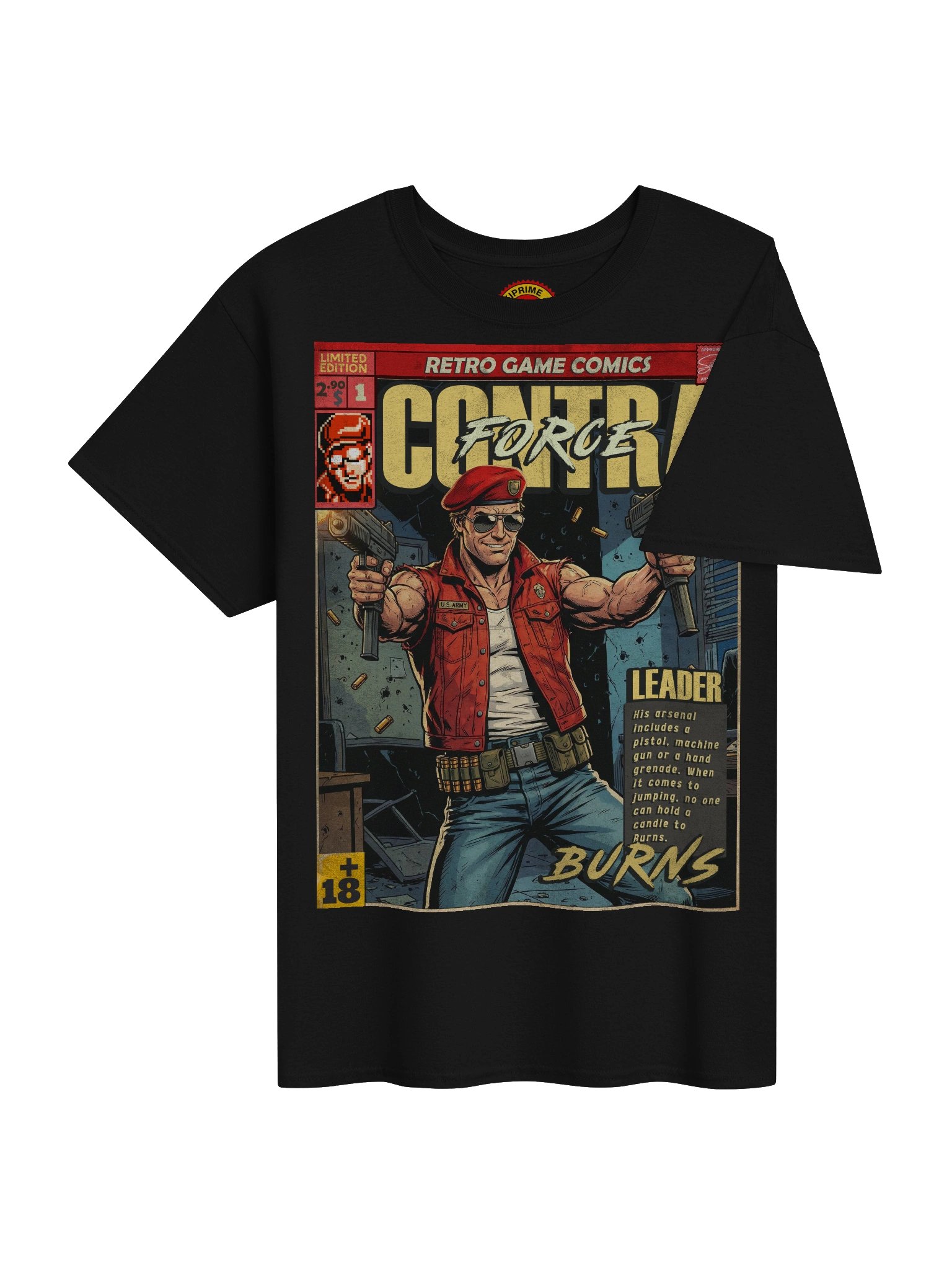 Contra Force Burns Comic Art T-Shirt product image (4)