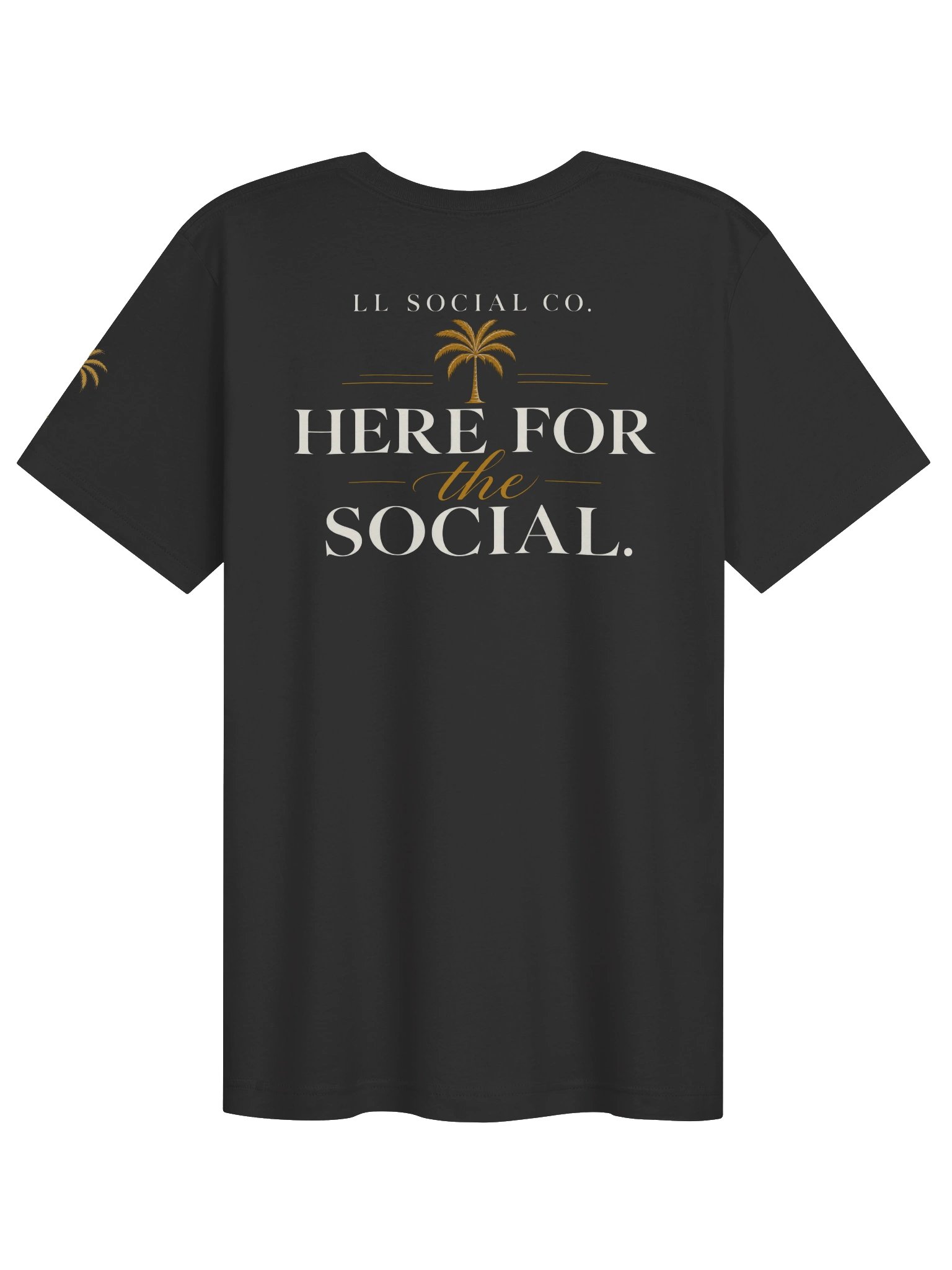 LL Social Co. Here for the Social Essential Tee — Light Logo | Dark Shirt product image (13)