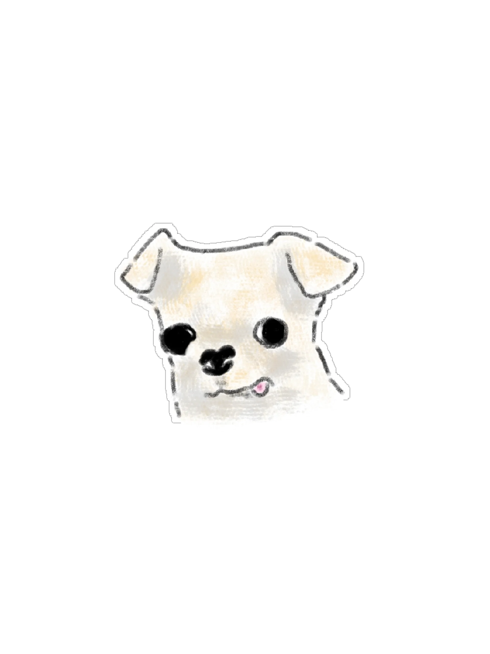 Aesthetic Hand-Drawn Watercolor Dog Sticker & Clipart Pack product image (7)