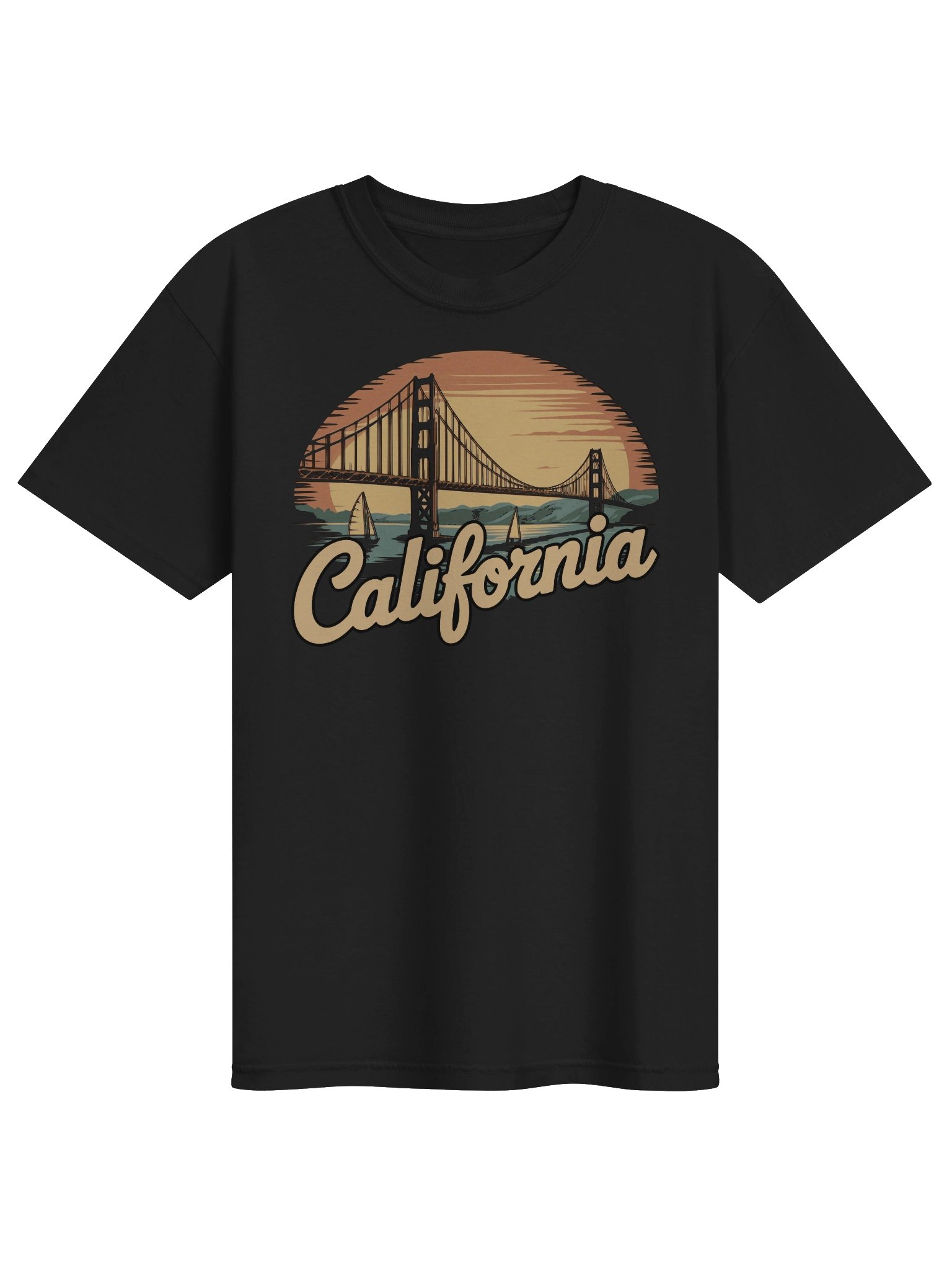 California Golden Gate Bridge T-Shirt | Vintage West Coast Travel Tee product image (1)