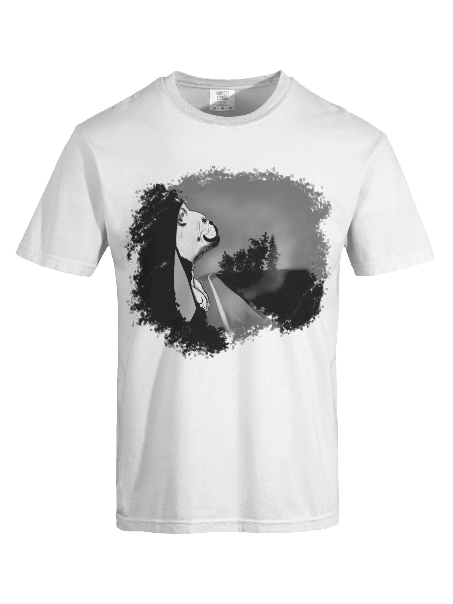 Dog (looking out car window) T-Shirt. Men's Comfort Colors Garment-Dyed Heavyweight T-Shirt product image (3)