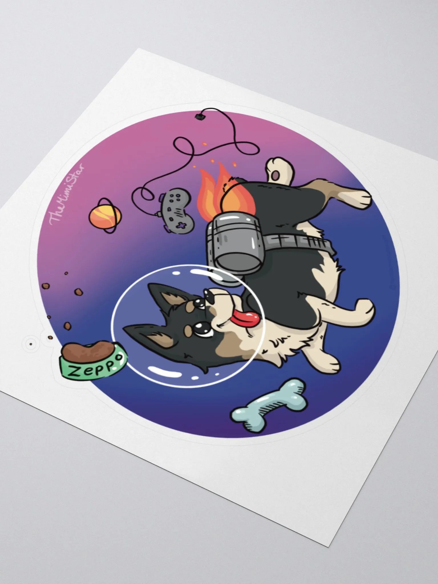 Space Corgi Kiss-Cut Sticker product image (3)