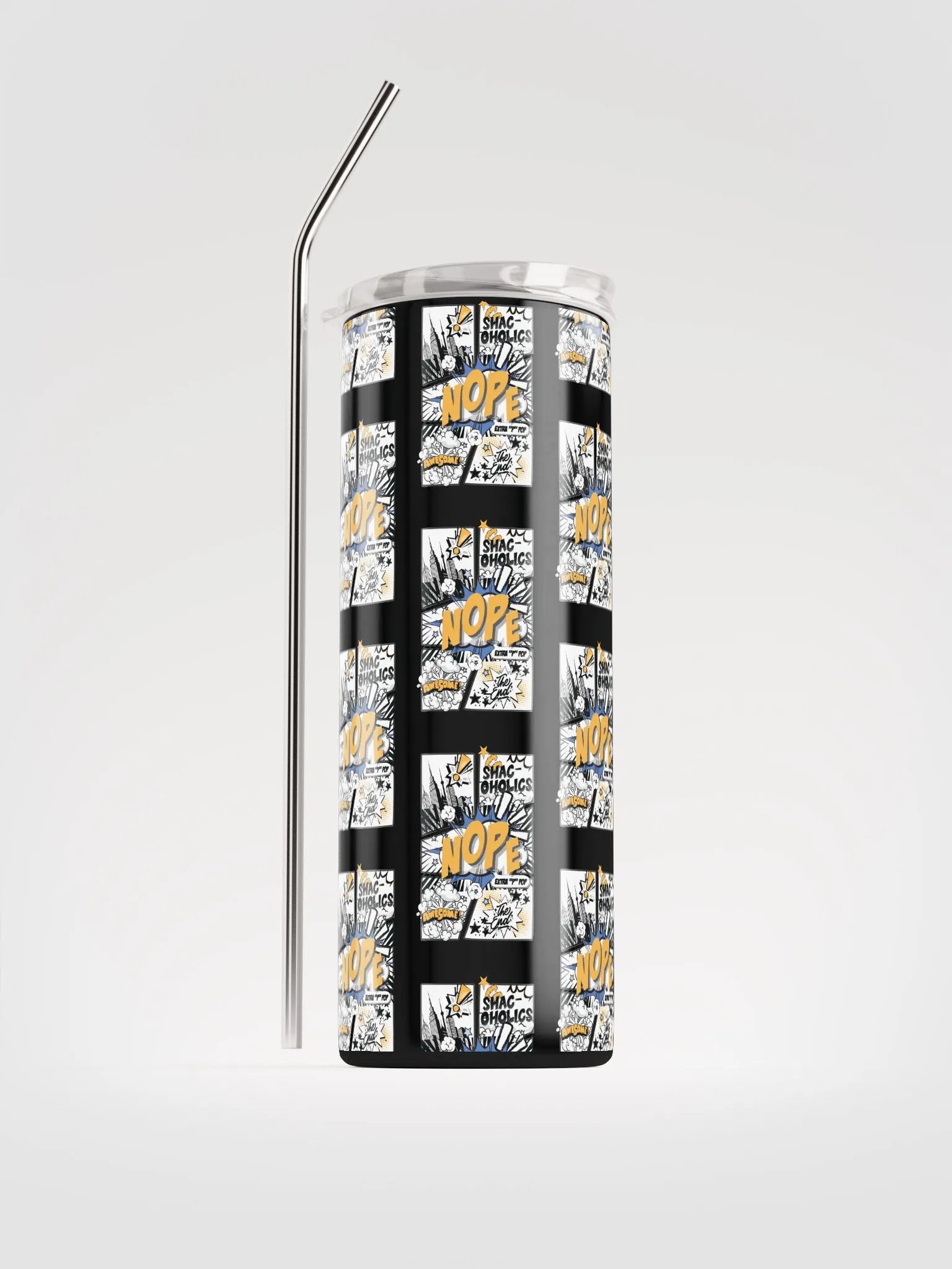 Shac-oholics Comic Blast Tumbler - Golden Yellow 