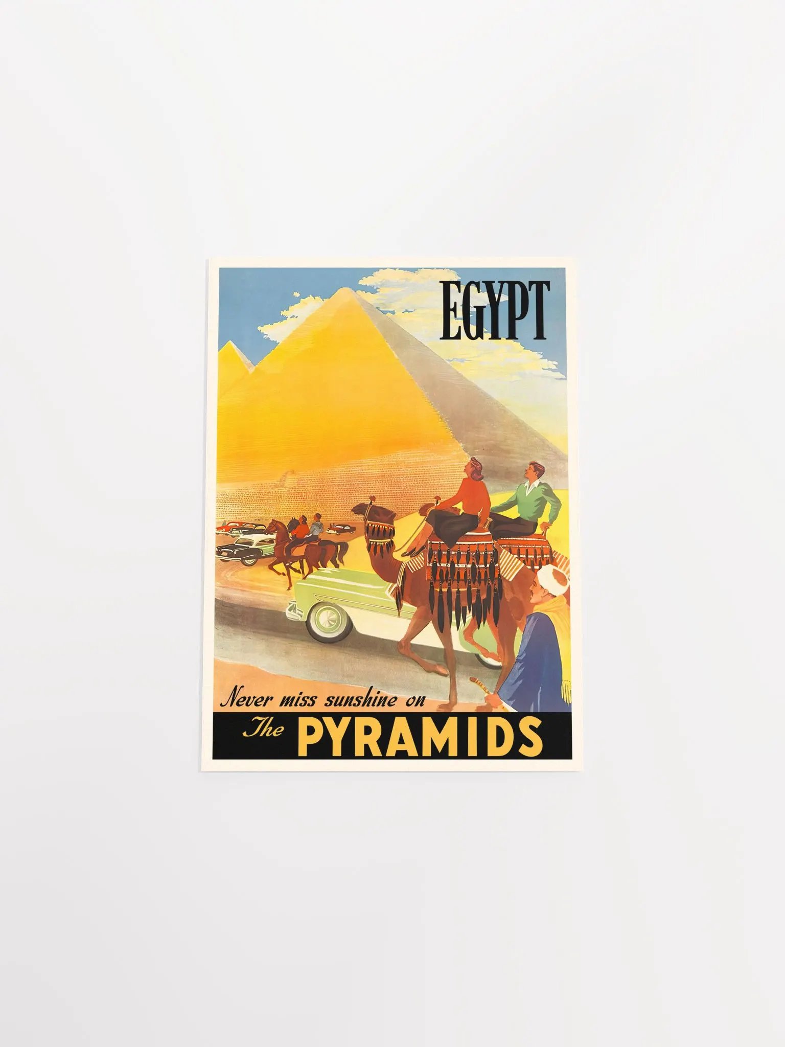 Egypt. Pyramids, 1950s — retro vintage travel poster, retro travel art, retro travel wall art product image (9)