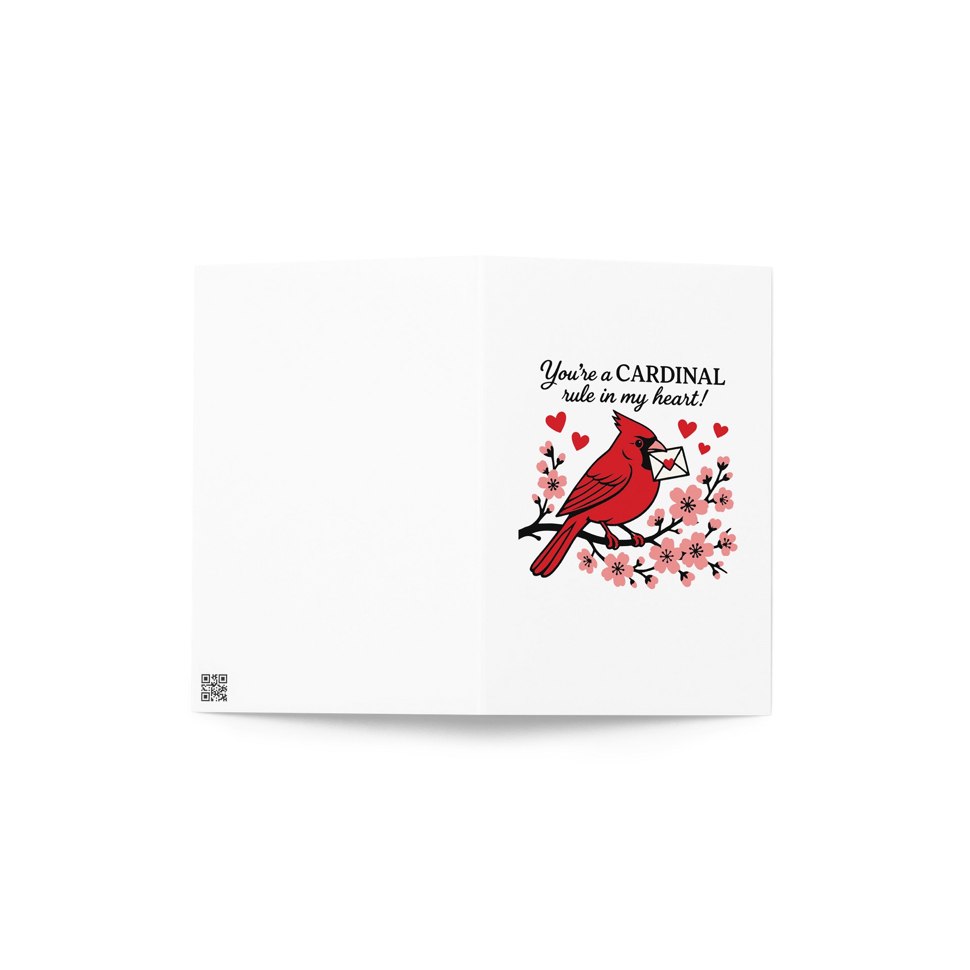 Cardinal Valentine's Day Card | You're a Cardinal Rule in My Heart | Funny Bird Pun Love Card product image (4)