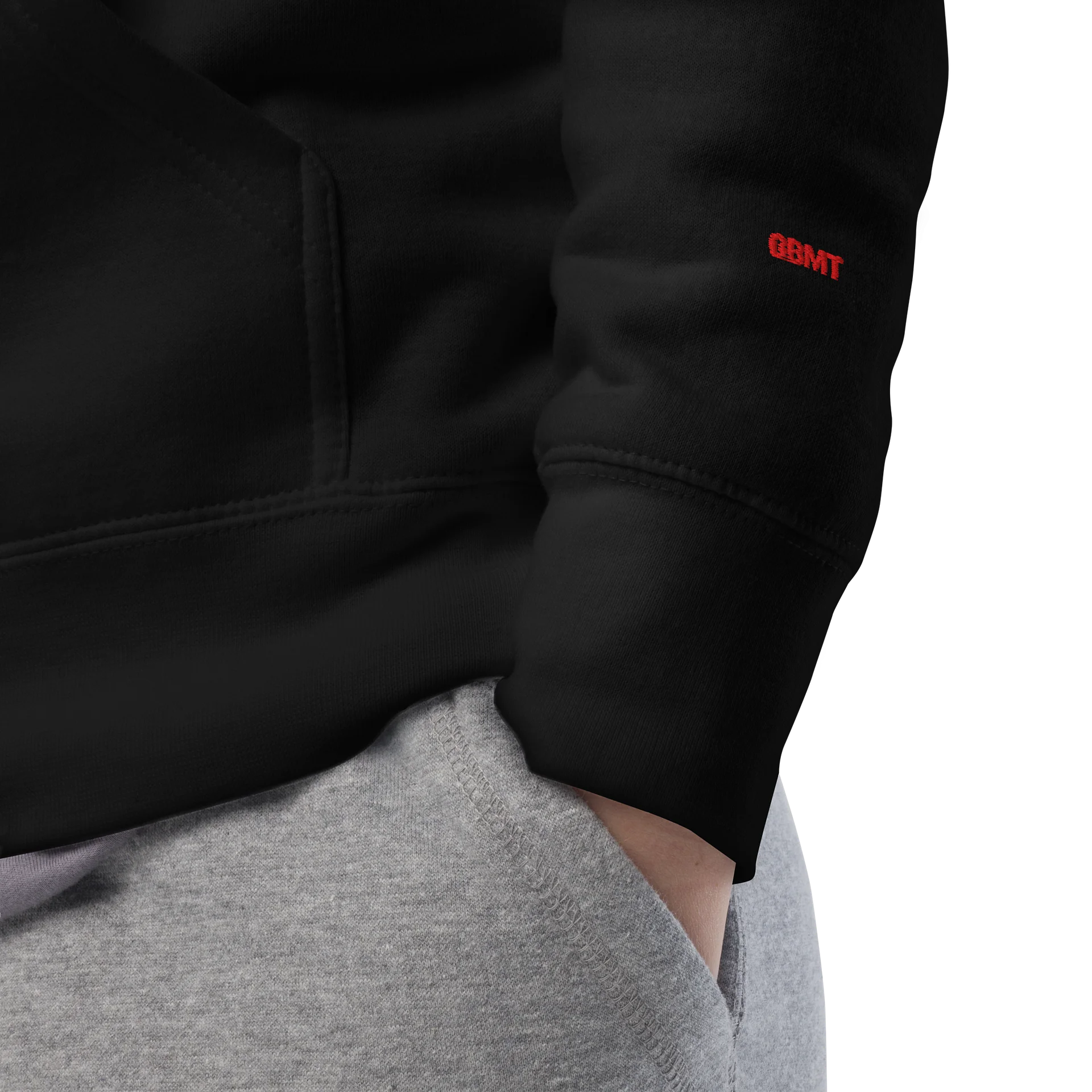 God Brought Me Through It Black Hoodie – Red Wings Edition product image (6)