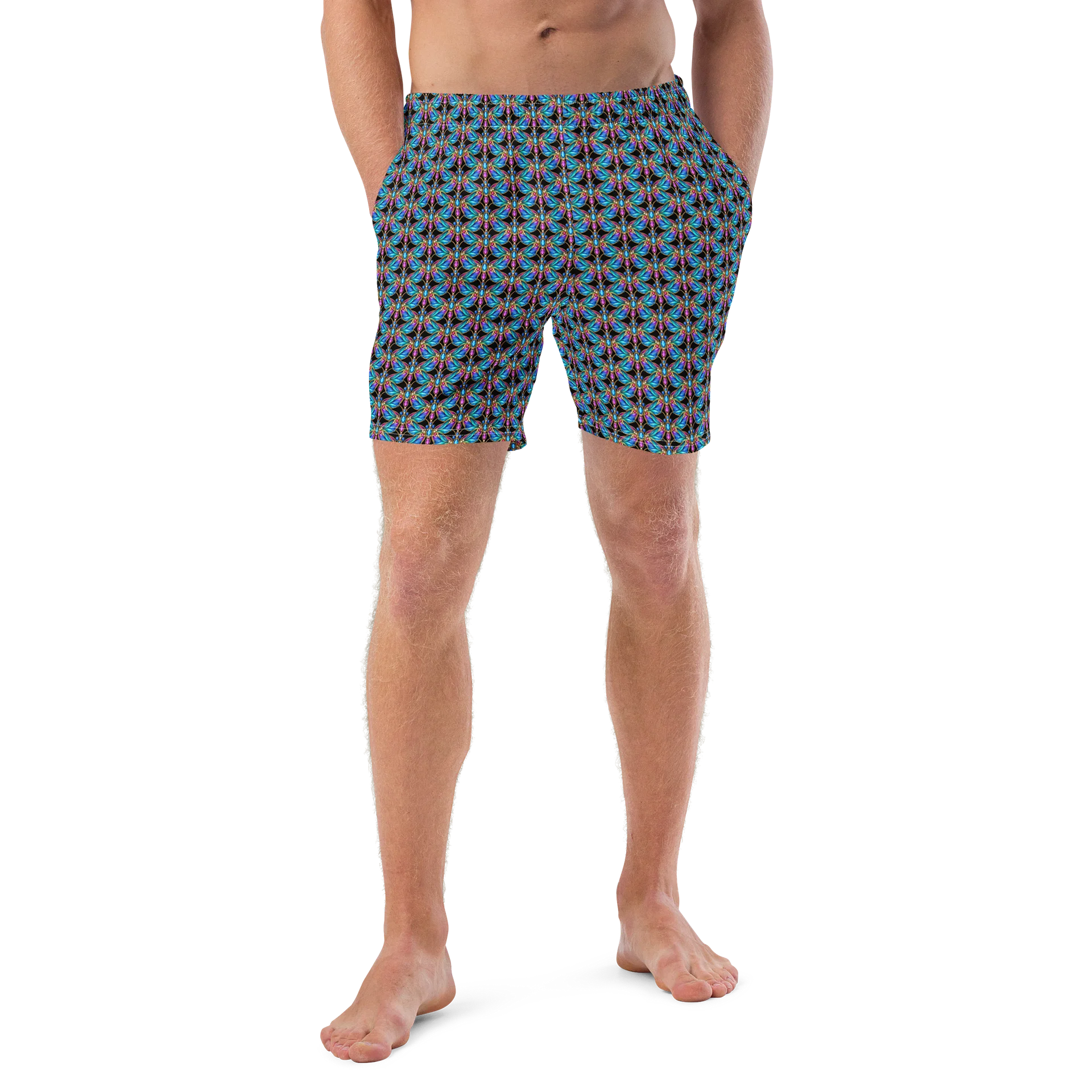 Dragonfly All-Over Print Swim Trunks product image (4)