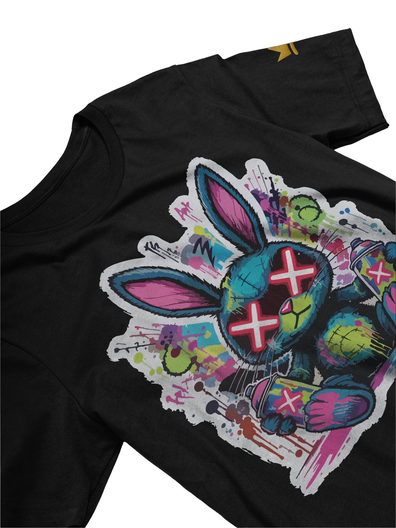 Graffiti Bunny Spray Paint T-Shirt - Unisex T-Shirt – Premium Printed T-Shirt for Everyday Casual & Streetwear product image (3)