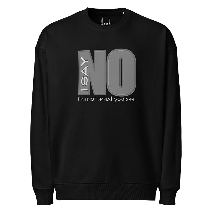 Empowerment Statement Black Sweatshirt – Minimalist Unisex Crewneck product image (1)