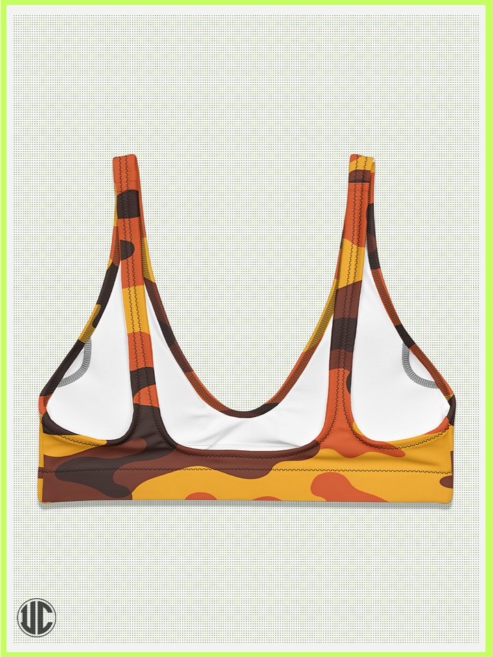 UnkoCon – Savage Sunset Orange Camo Bikini Top product image (2)