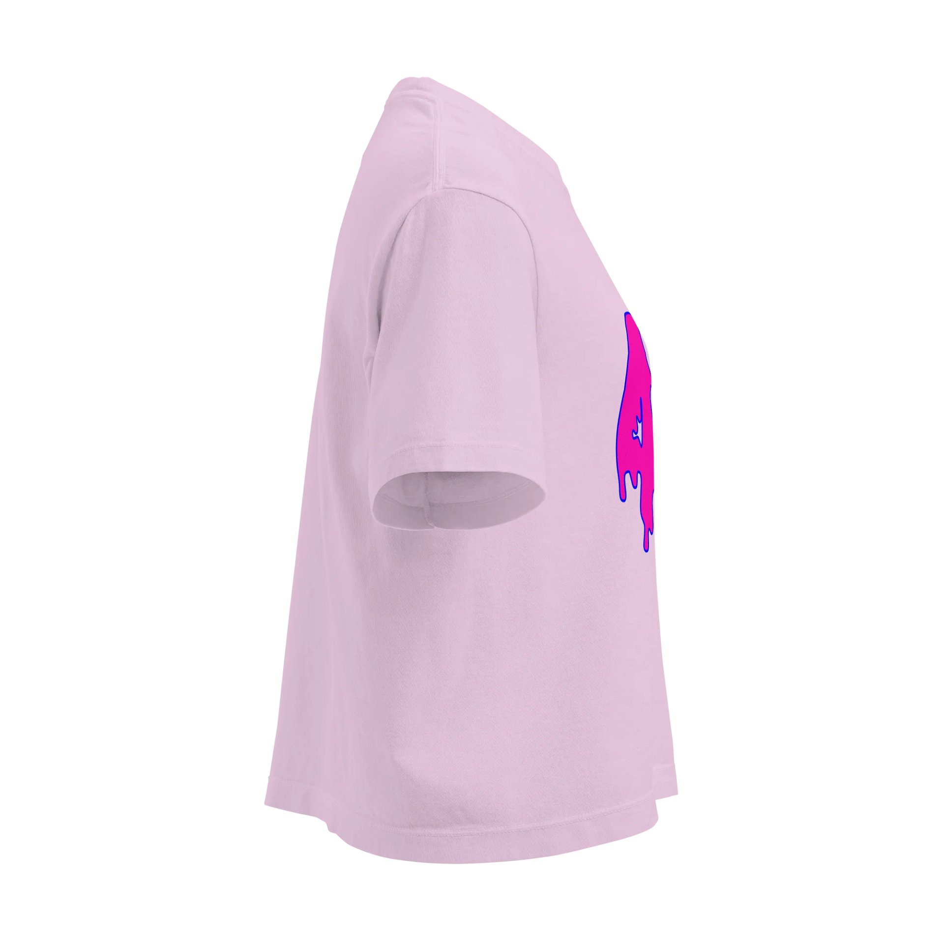 Hot Pink Happy 420 Orchid T-Shirt, Creepy Dripping Design Stoner Tee, Twisted Cannabis Clothing product image (2)