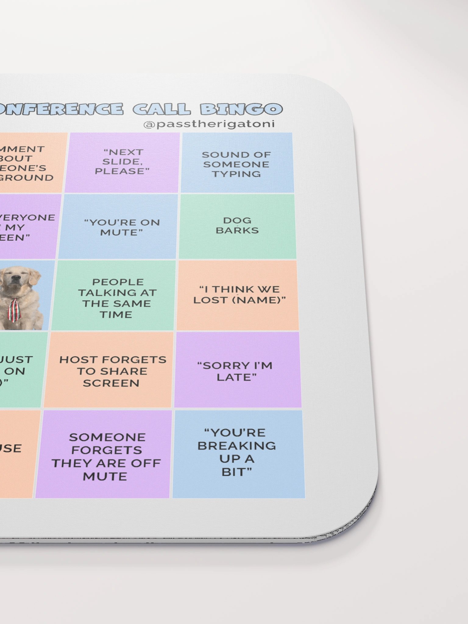 Rigatoni's Conference Call Bingo Mouse Pad product image (10)