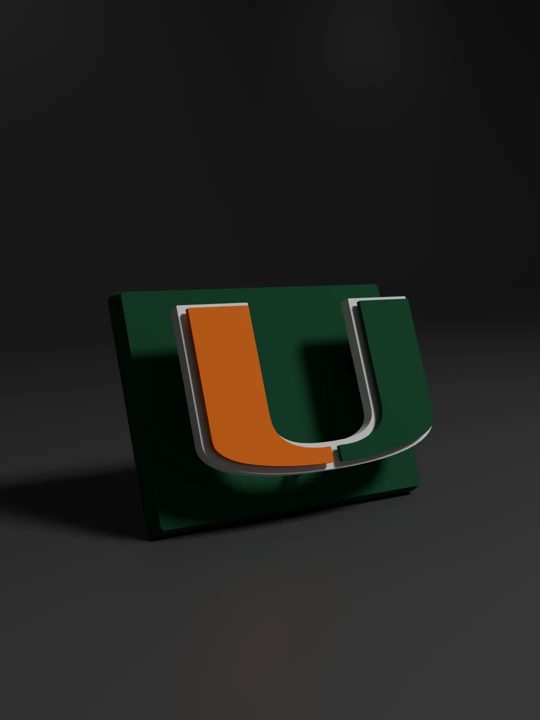 University of Miami Hurricanes 3D Printed Floating Logo Sign (Digital File Only) product image (1)