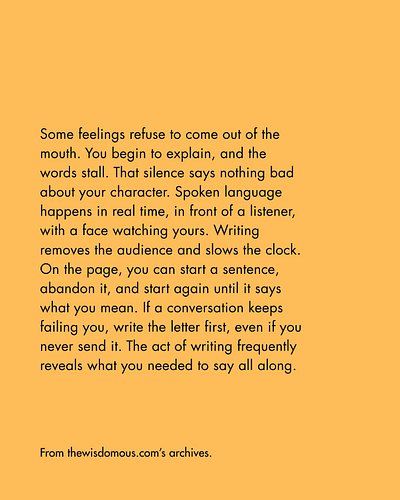 The need to write frequently.
