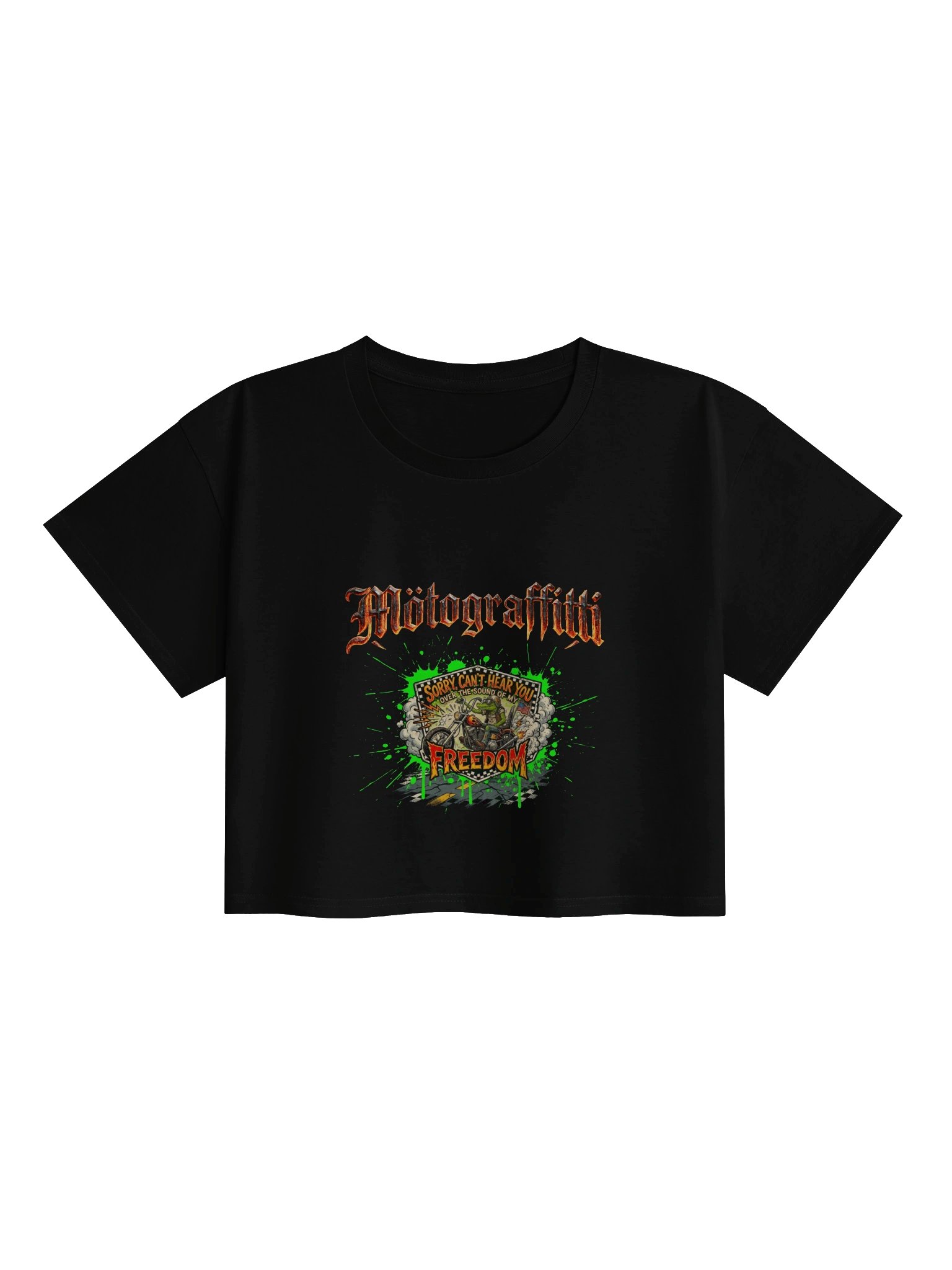 MötoGraffitti "Can't Hear You Over My Freedom" Crop Top product image (31)