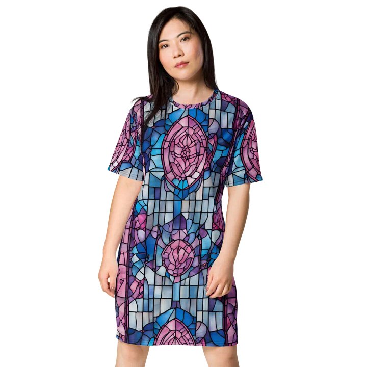 Symmetric Splendor T-Shirt Dress product image (1)