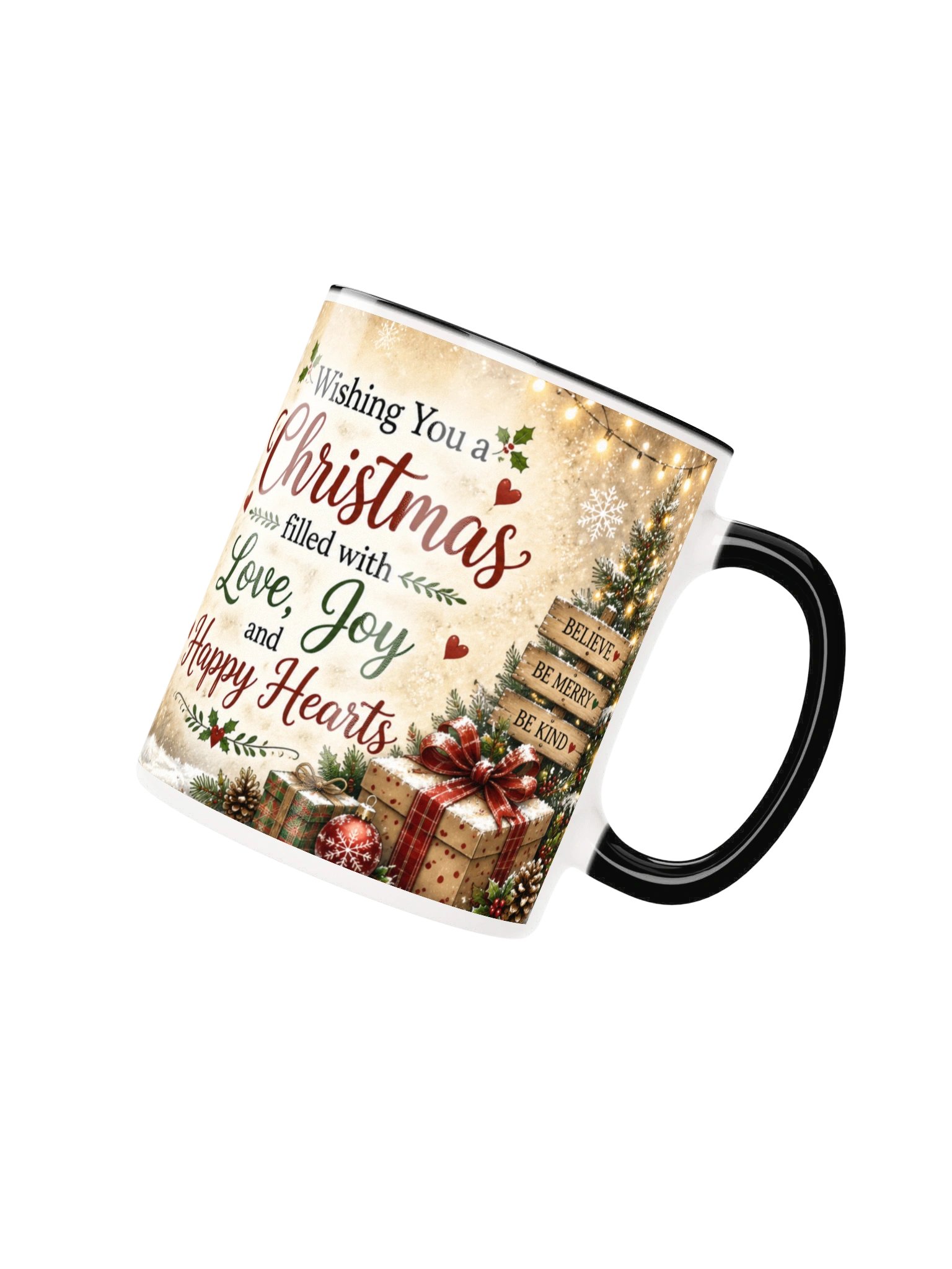 Christmas Love Joy & Happy Hearts Mug product image (12)