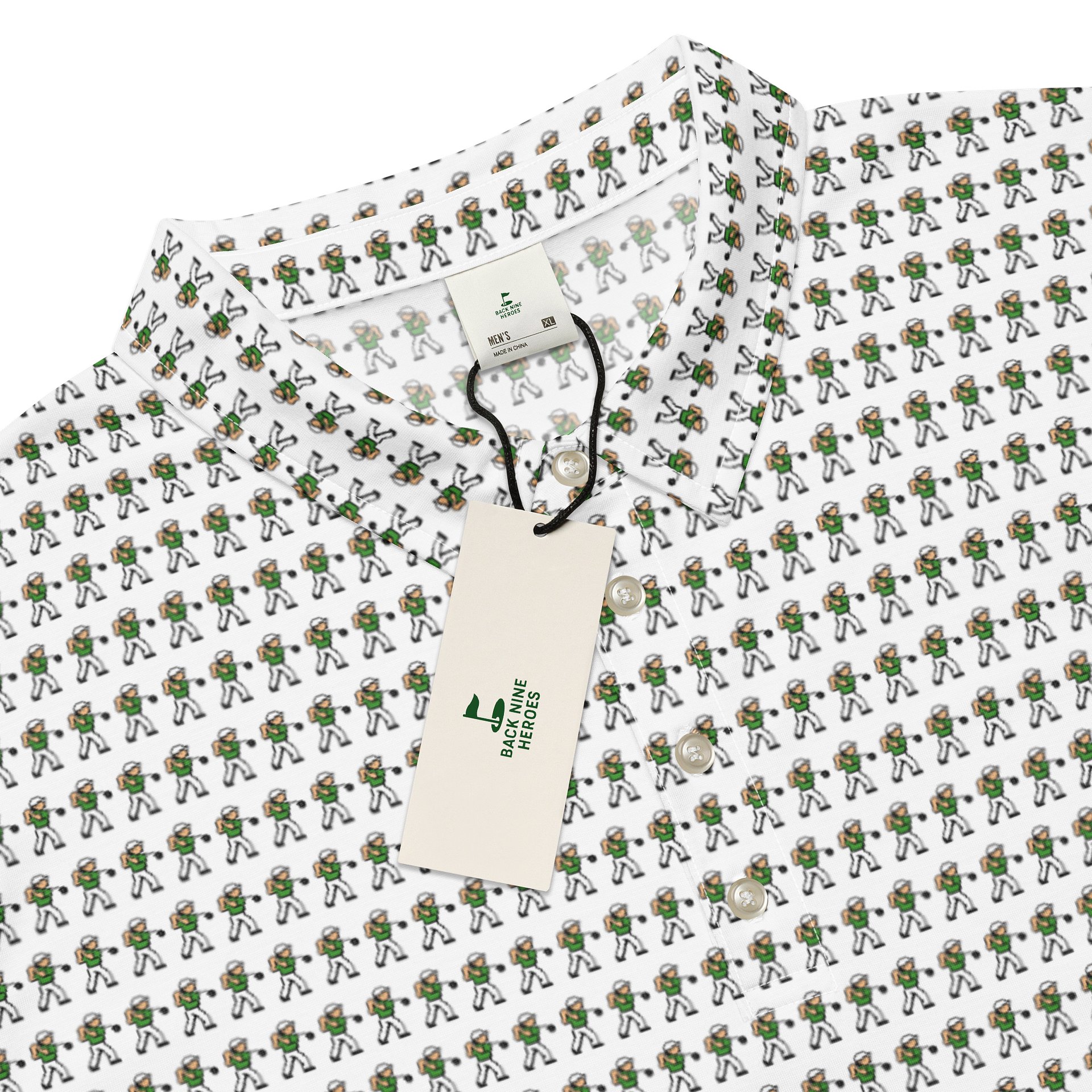 8-Bit Golfer - Men's Slim Fit Polo Shirt product image (4)