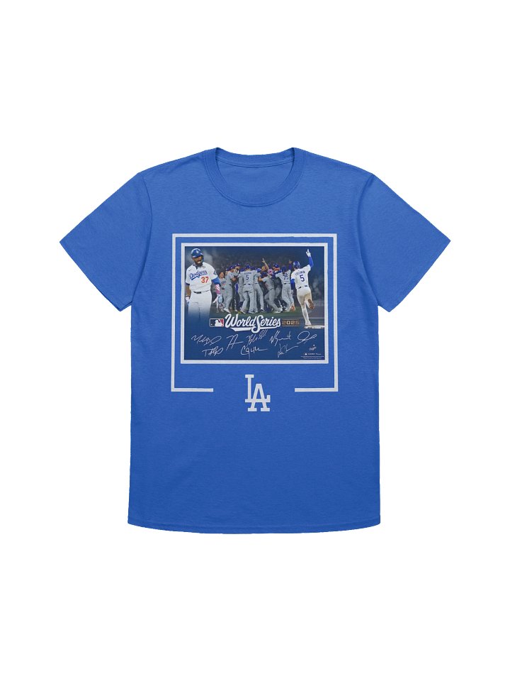 Dodgers Autographed World Series Signatures T-Shirt product image (1)