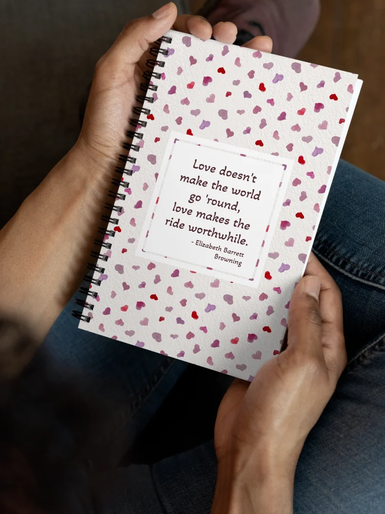 Love Makes the Ride Worthwhile Hearts Notebook product image (7)