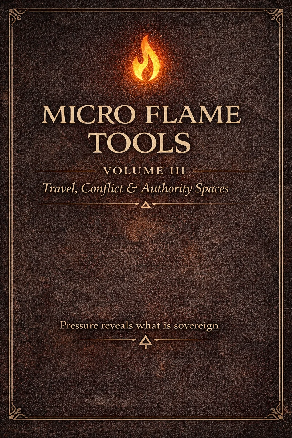🔥 MICRO FLAME TOOLS VOLUME III Travel, Conflict and Authority Spaces product image (1)