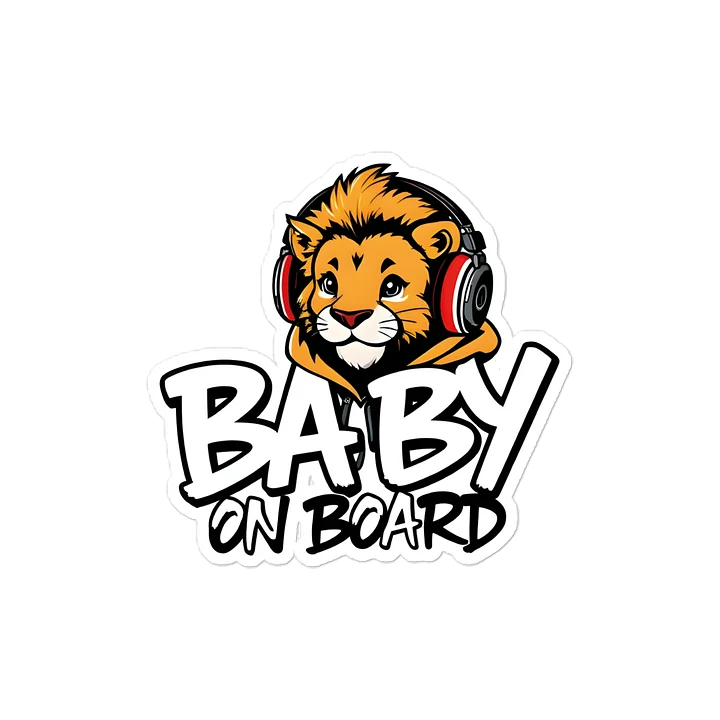 Cool Lion Urban Style Car Decal - 5x5 Premium Vinyl Sticker - Streetwear Inspired Lion with Headphones Graphic for Cars and Jeeps product image (1)