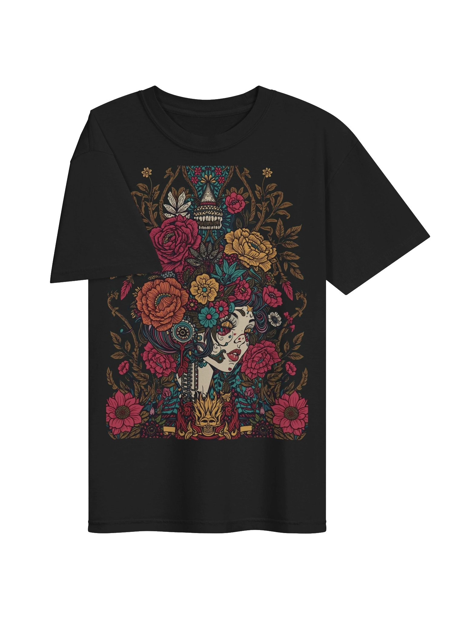 Midnight Blossom Portrait Heavyweight Tee product image (6)