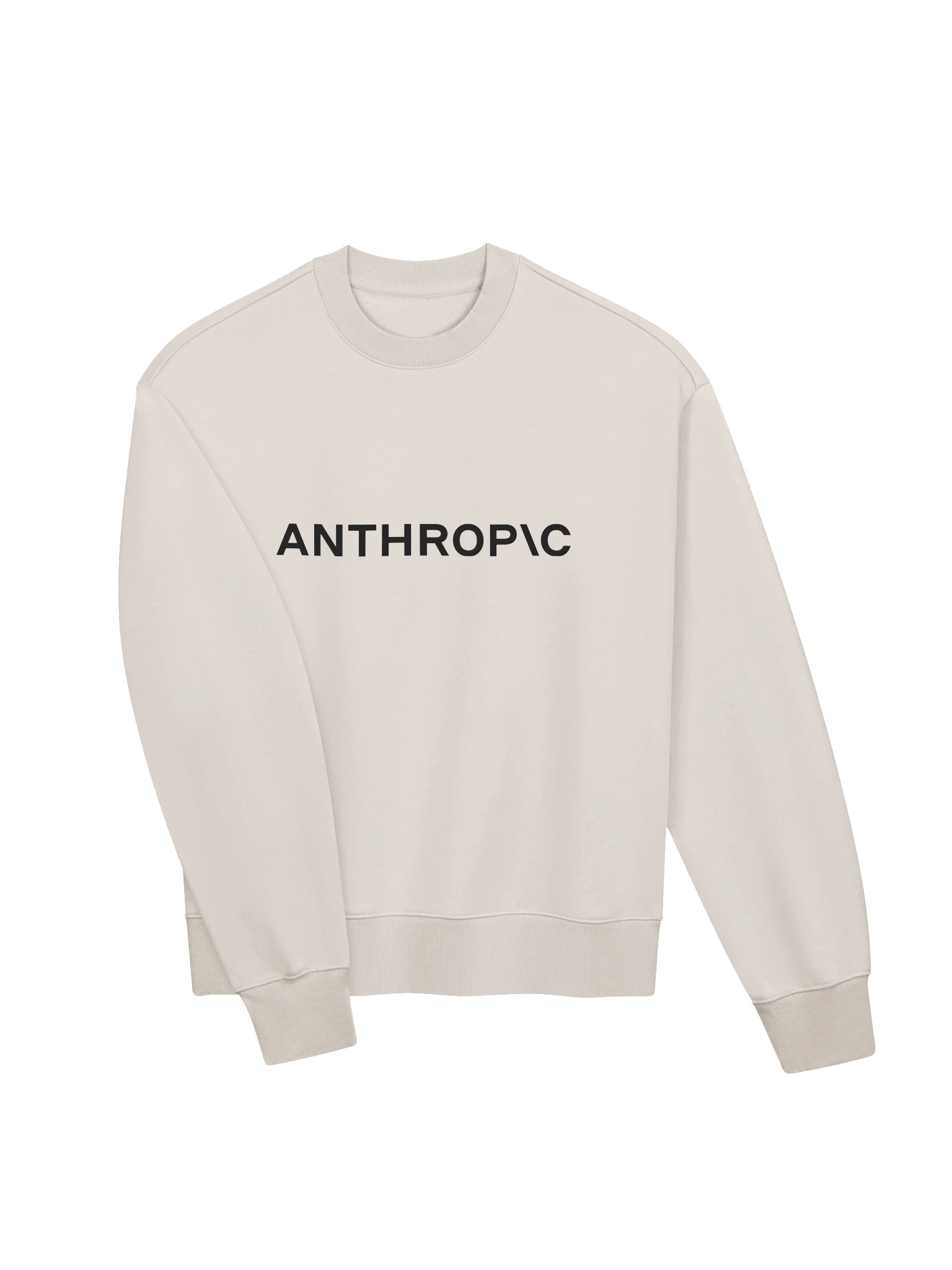 anthropic — heavy crewneck (bone) product image (3)