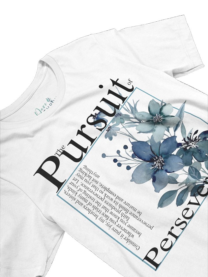 Pursuit of Perseverance | James Bible Verse Tee | Blueberries + Cream product image (2)