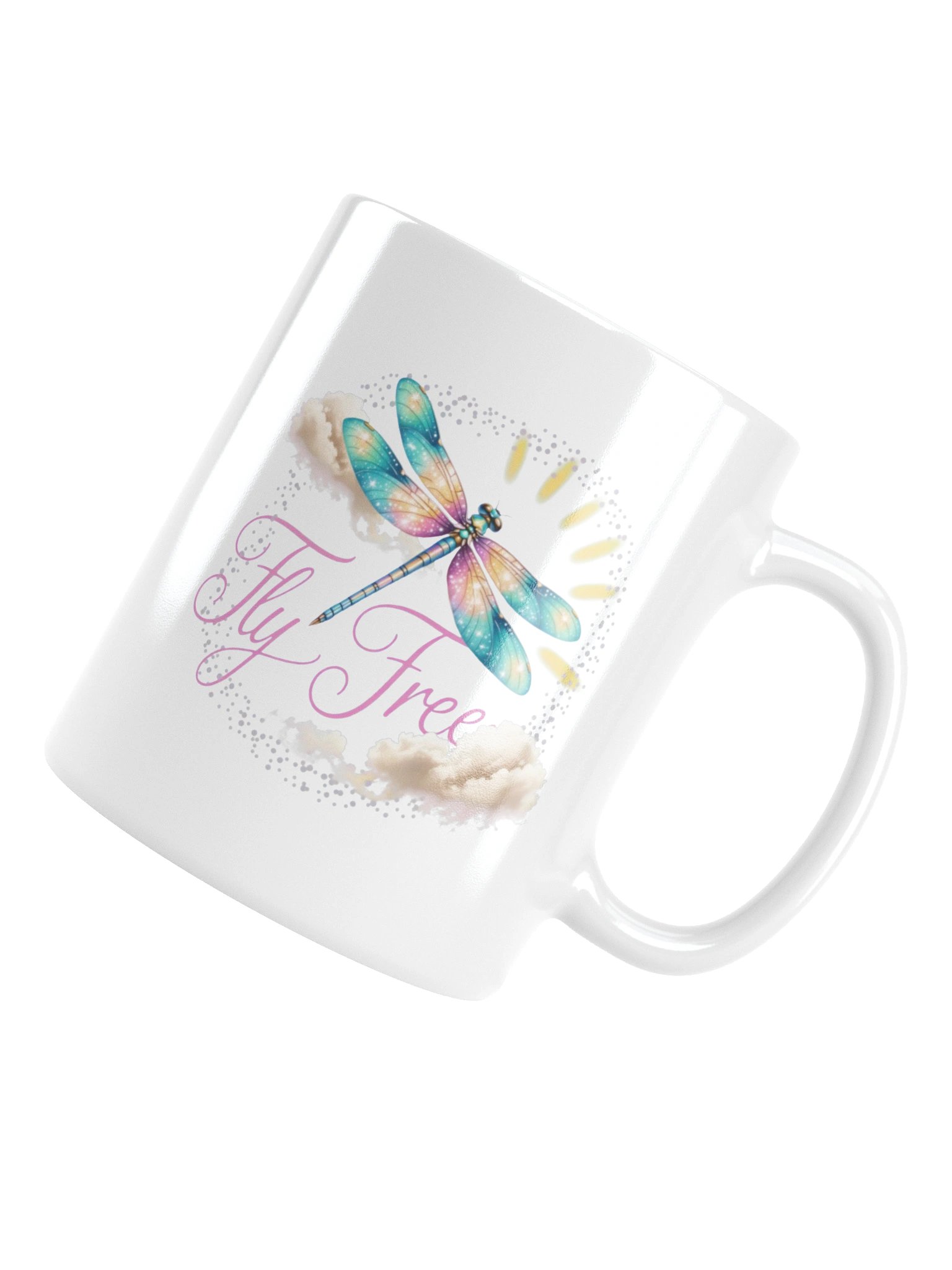 Fly Free Dragonfly Coffee Mug – Inspirational Nature Quote product image (18)