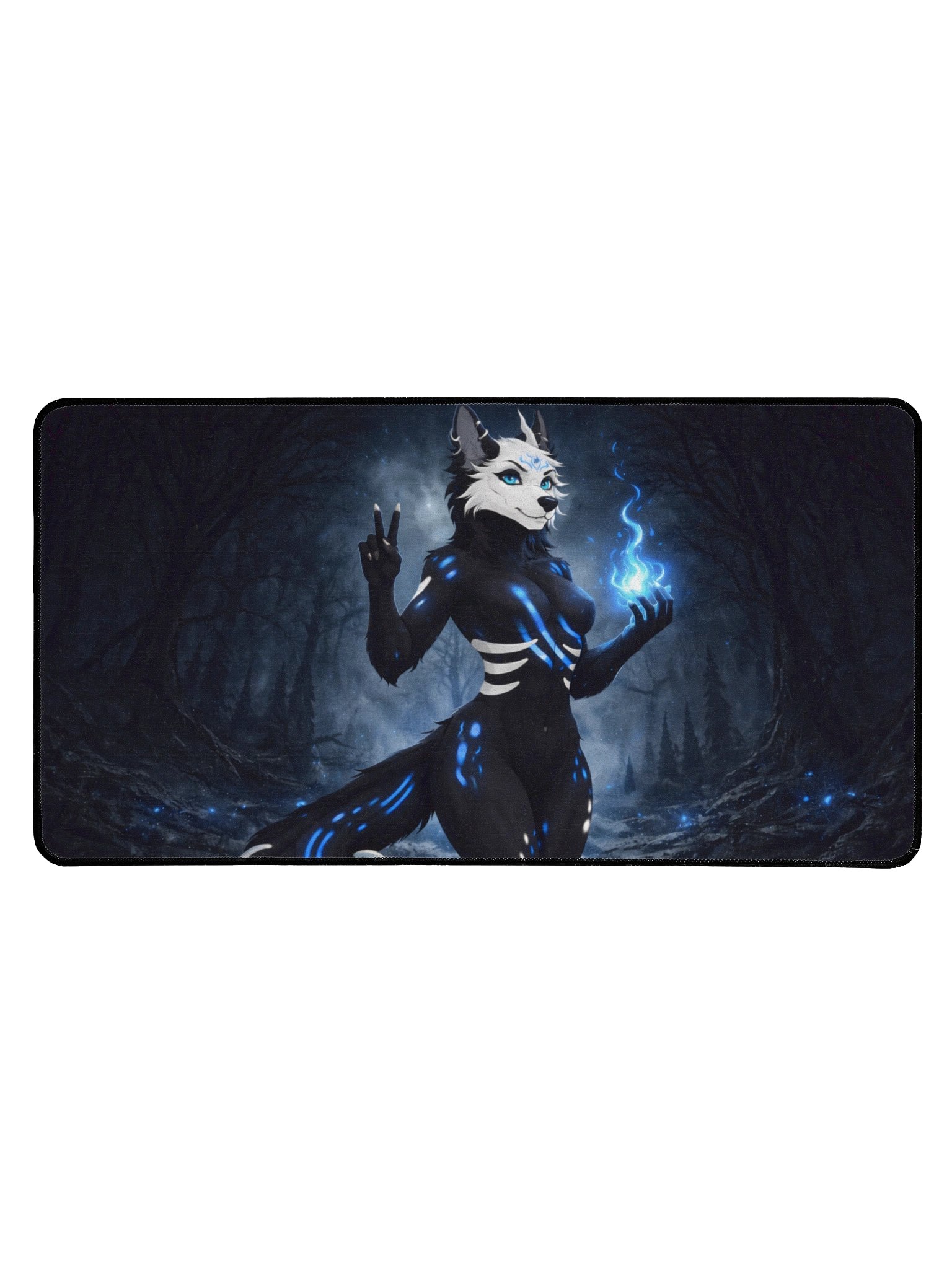 Grim Wolf Moonlight Forest Mousepad product image (1)