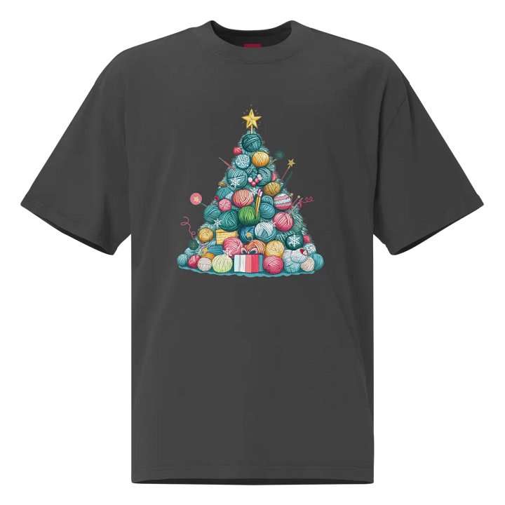 Yarn Christmas Tree Oversized T-Shirt product image (1)