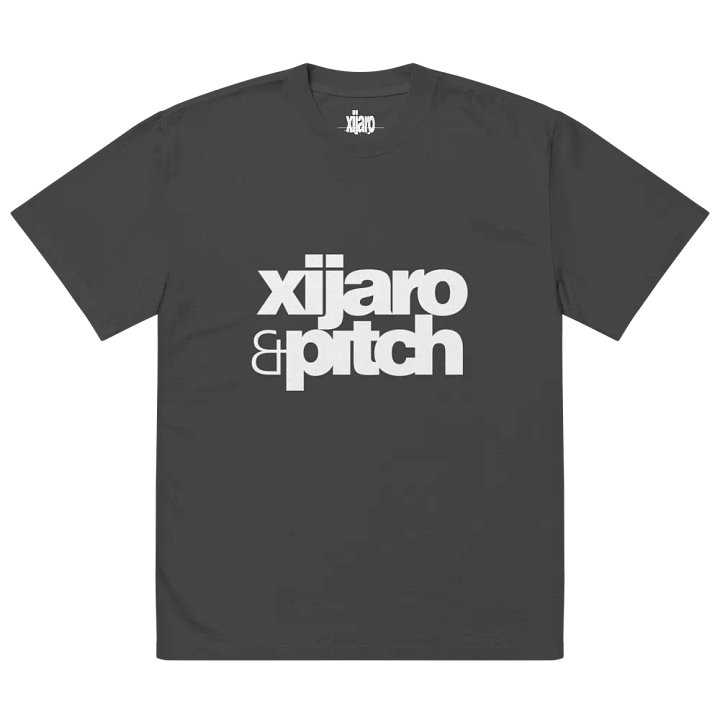 XiJaro & Pitch Premium Oversized Faded T-Shirt (white logo) product image (2)