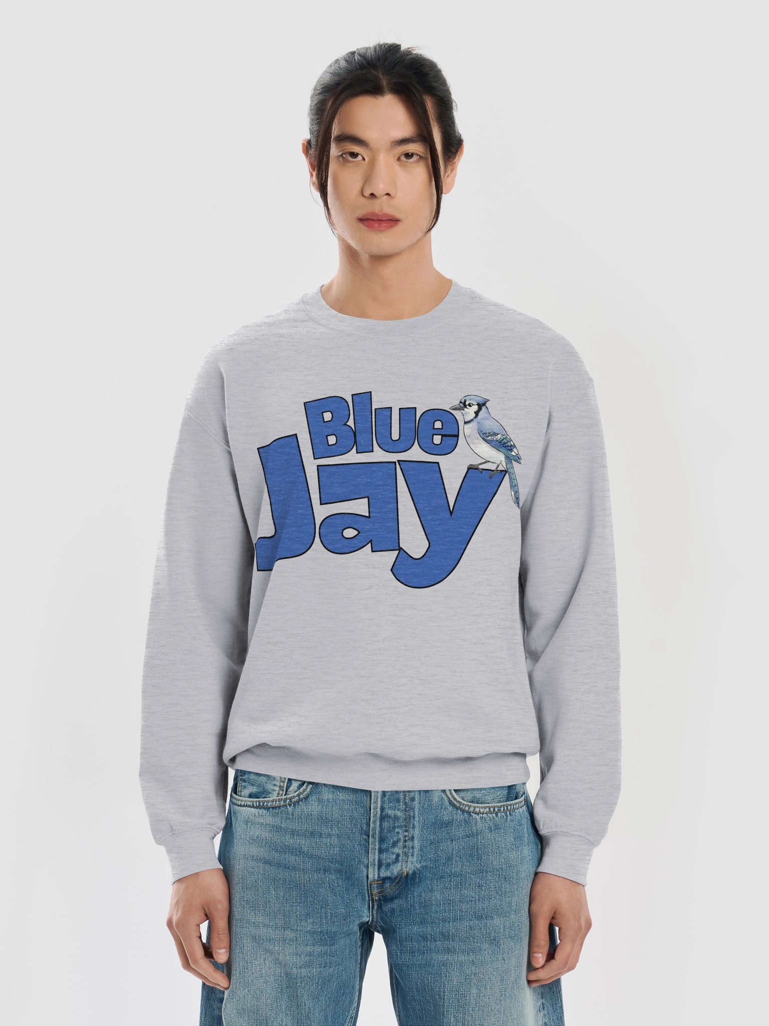 Blue Jay Bird Crewneck Sweatshirt – Classic Songbird Pullover & Backyard Birder Gift product image (2)