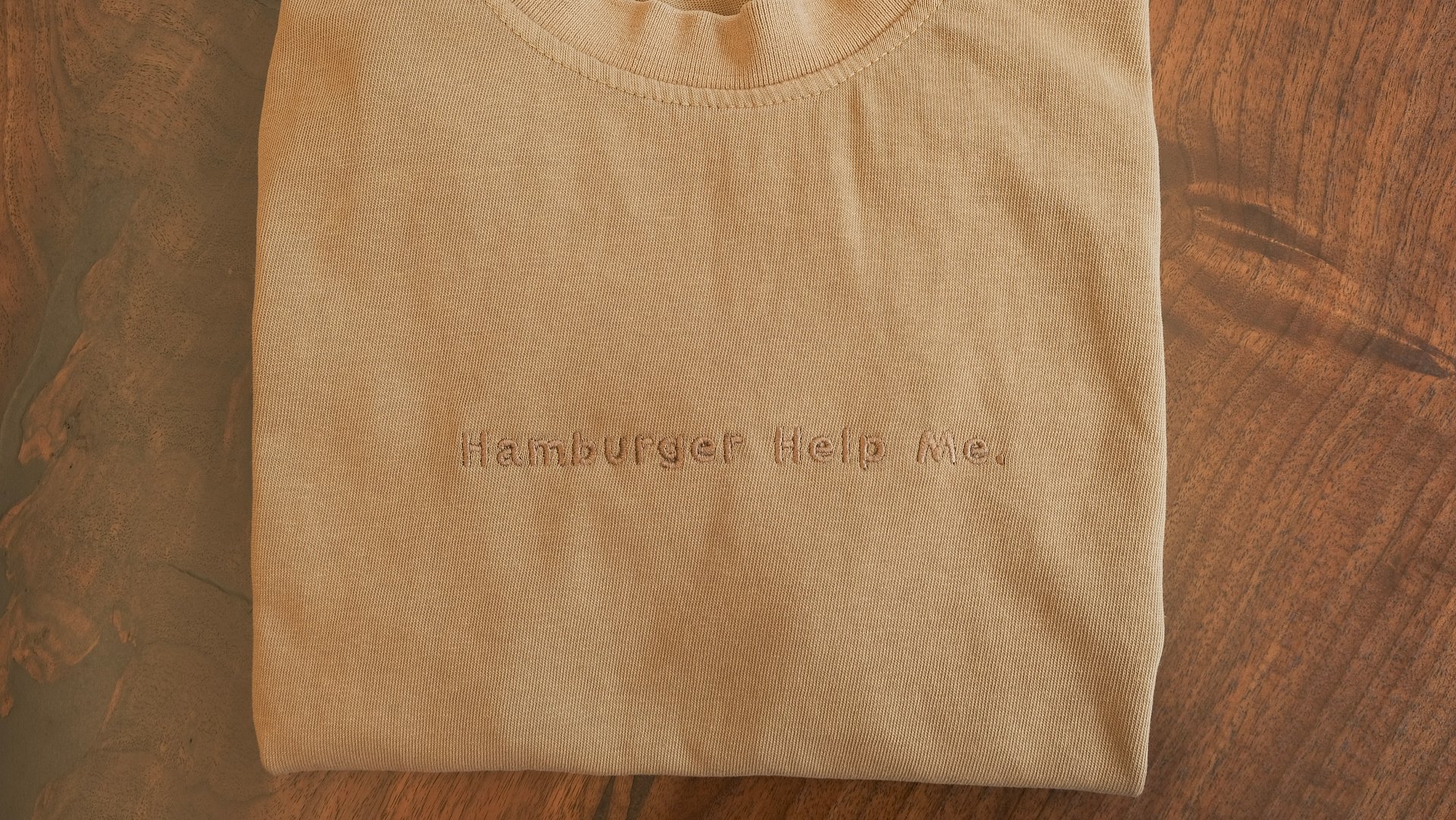 Hamburger Help Me Embroidered Tee product image (8)