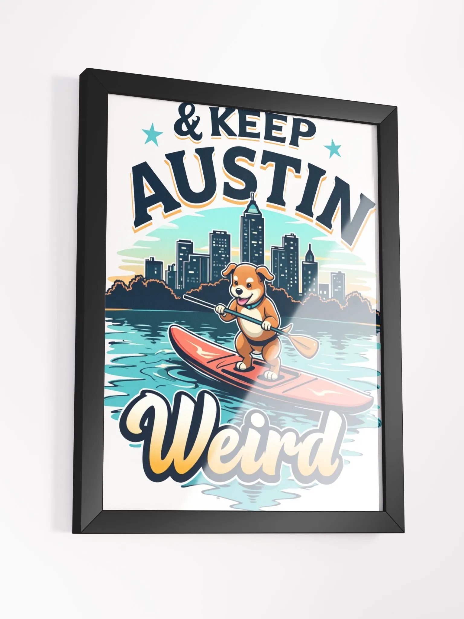 Keep Austin Weird Paddleboarding Poster product image (8)