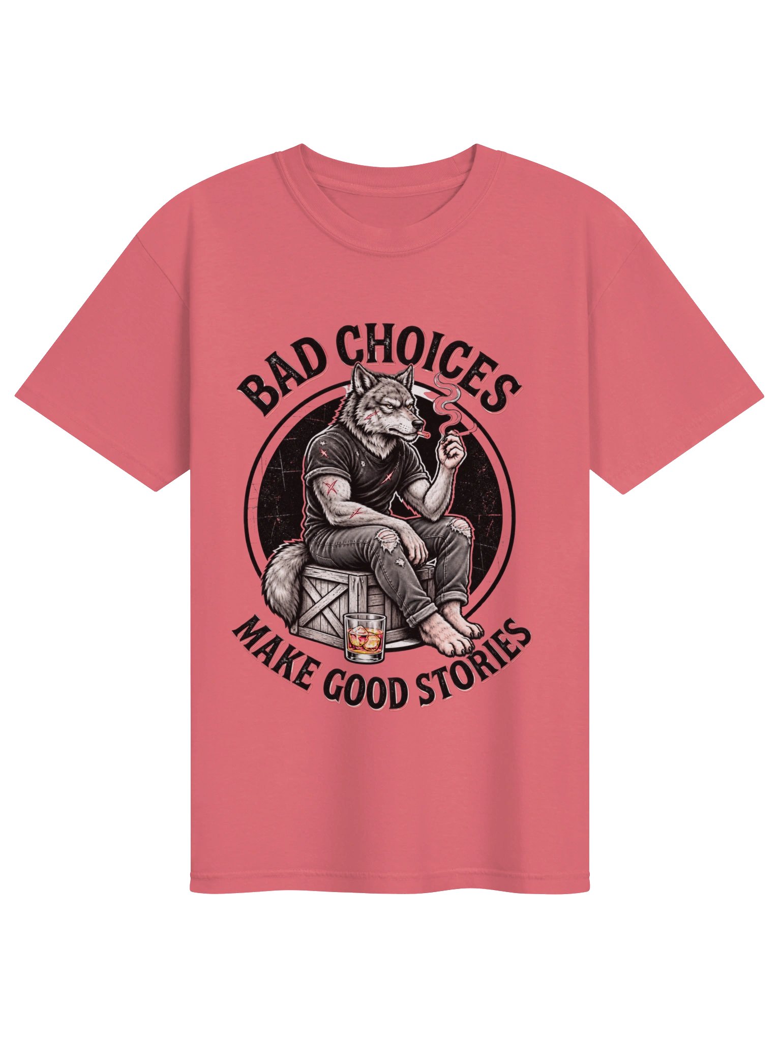 Bad Choices Make Good Stories Wolf T-Shirt product image (235)