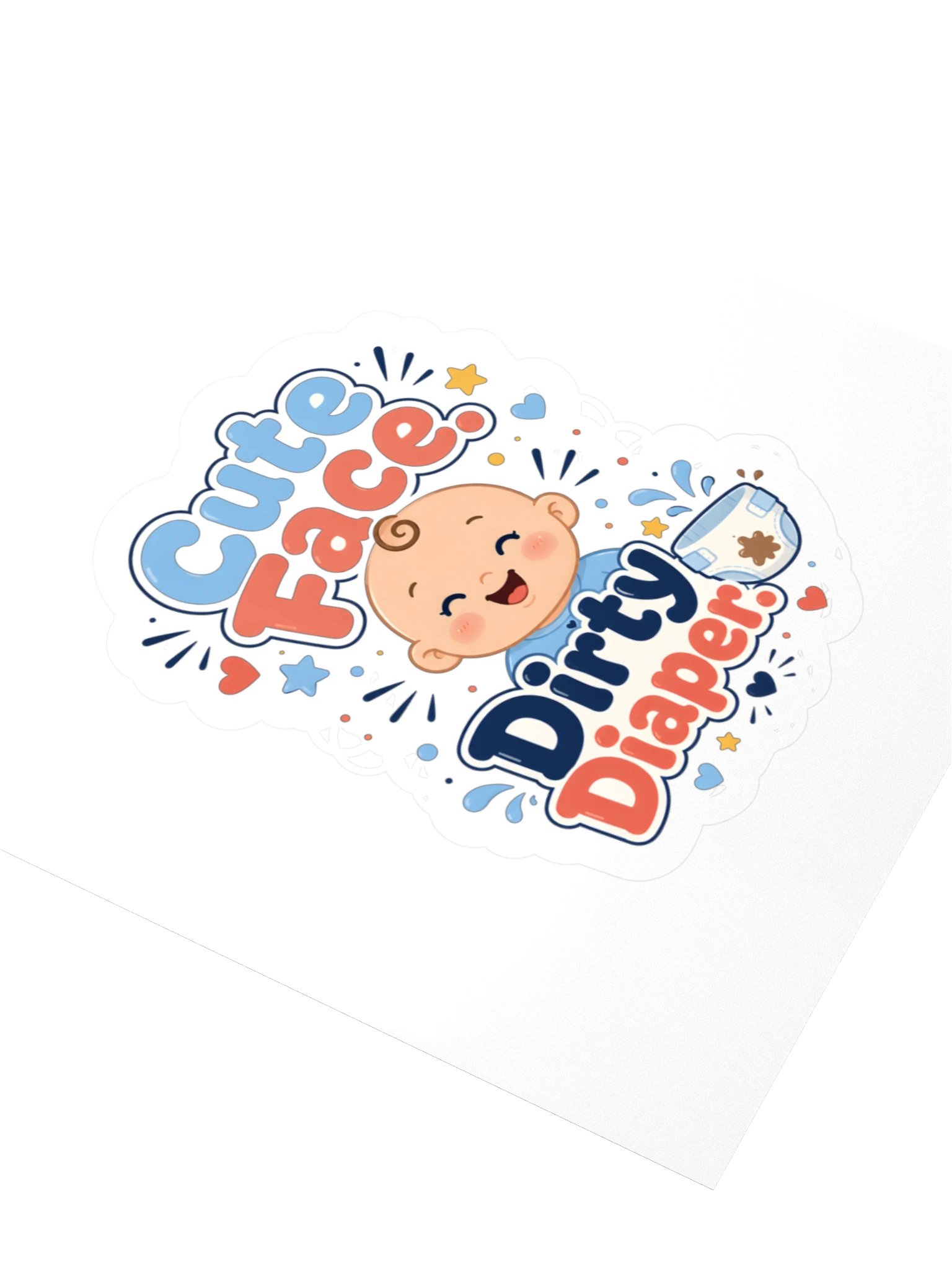 Cute Face Dirty Diaper Sticker product image (3)