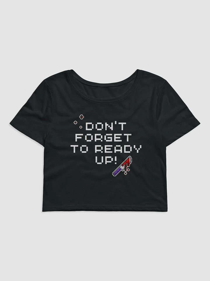 Dont Forget To Ready Up! Womens Printed Crop Top product image (1)