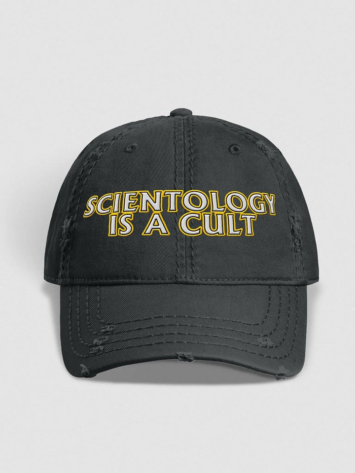 'SCIENTOLOGY IS A CULT' DISTRESSED HAT product image (1)