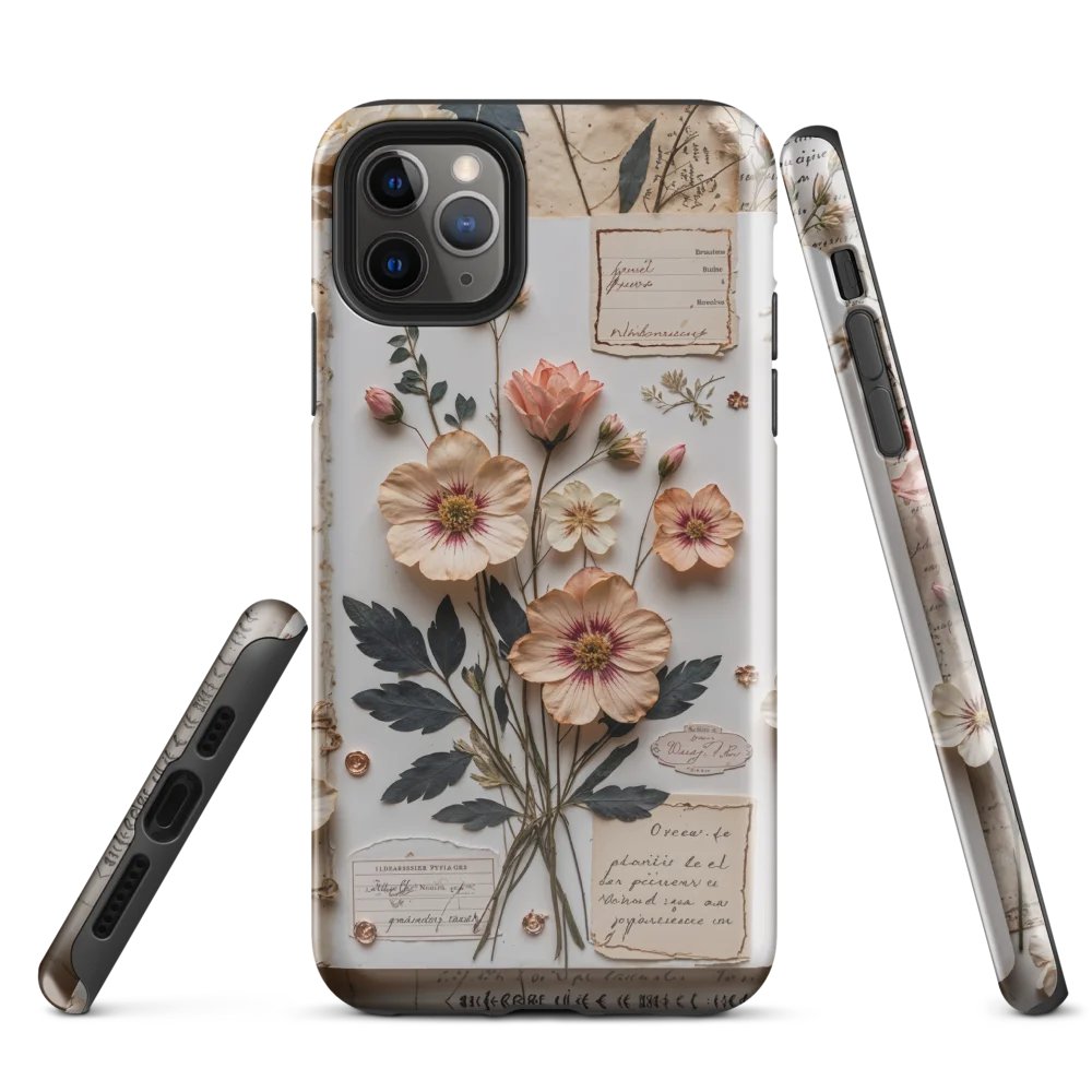 Vintage Botanical Pressed Flower iPhone® Tough Case product image (1)